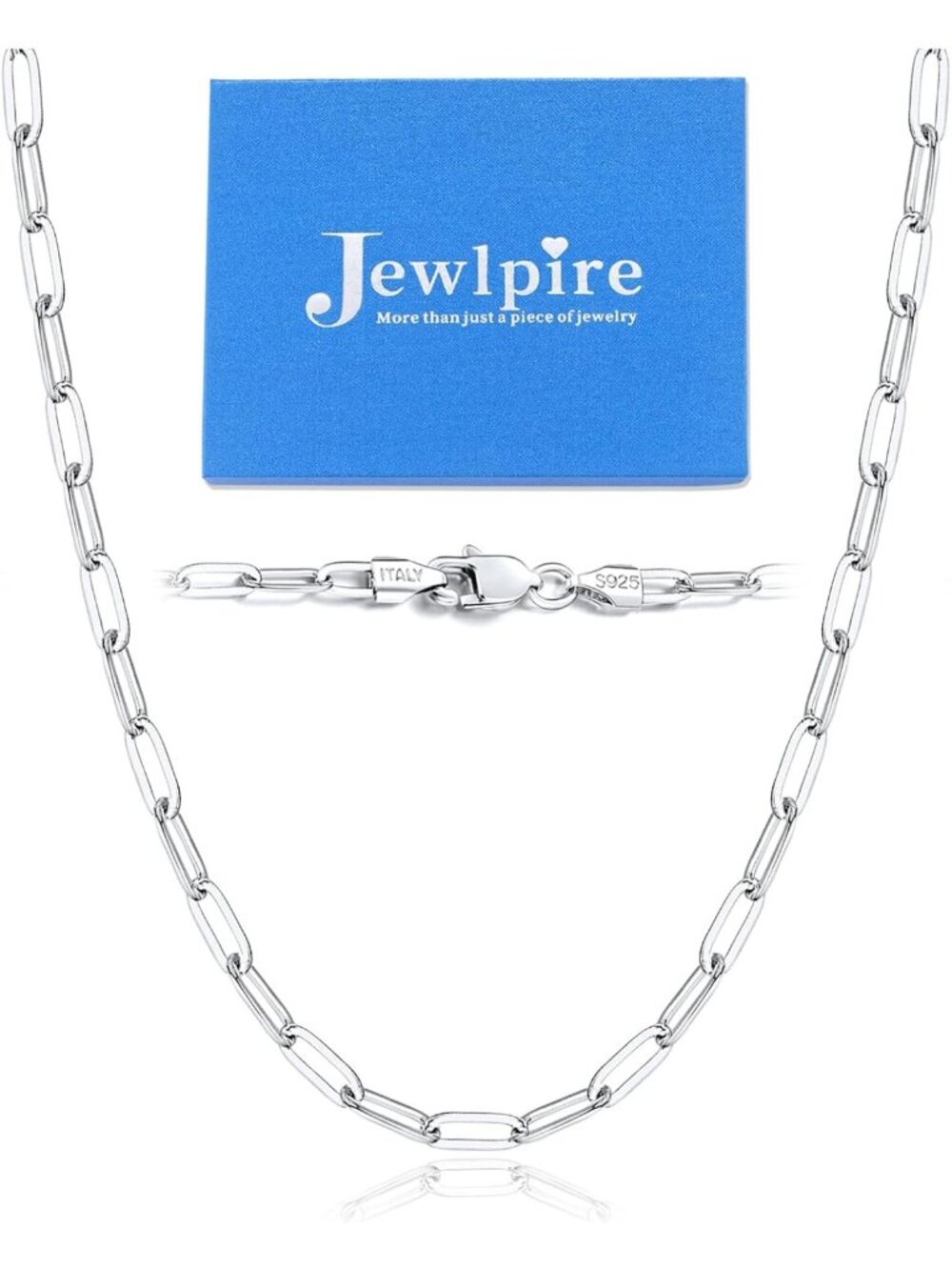 14K Gold Plated Sterling Silver Paperclip Chain Necklace for Women, 16-26 Inch